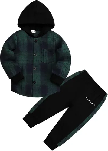 Vista 72 de Conjunto de ropa para bebés y niños pequeños, camisa con capucha y pantalones deportivos para otoño e invierno