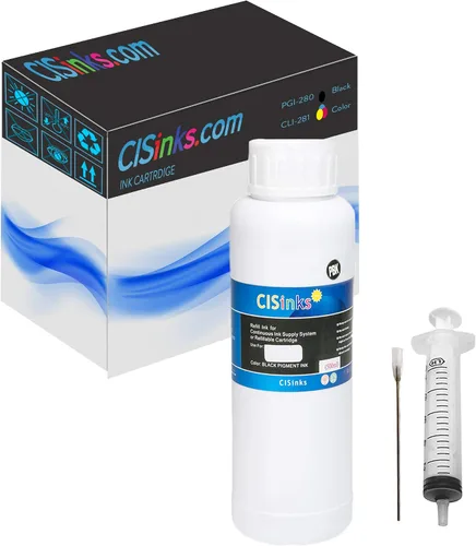 Vista 9 de Botella de tinta de repuesto negra de 16.9 fl oz compatible con PGI-280 / CLI-281 XL PIXMA TS9120 TS8120 TS8220 TS9520 TR8520 TR7520 TS6120 + kit