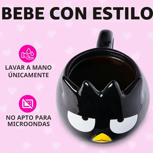 Vista 3 de Silver Buffalo Sanrio Hello Kitty and Friends Badtz-Maru - Taza de cerámica esculpida en 3D, 20 onzas