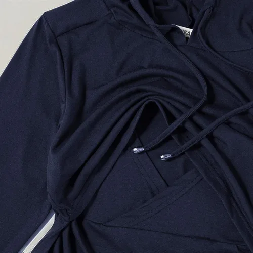 Vista 39 de GINKANA Sudadera con capucha para mujer, manga larga, lactancia materna, ropa casual