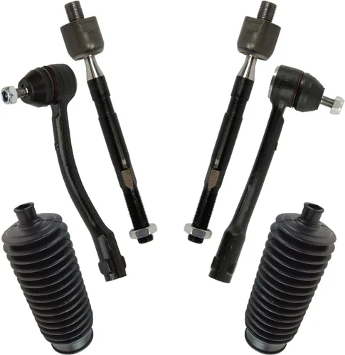 Vista 260 de TRQ Kit de dirección delantera con barra de acoplamiento de fuelle de piñón y cremallera compatible con Toyota Echo 2000-2005