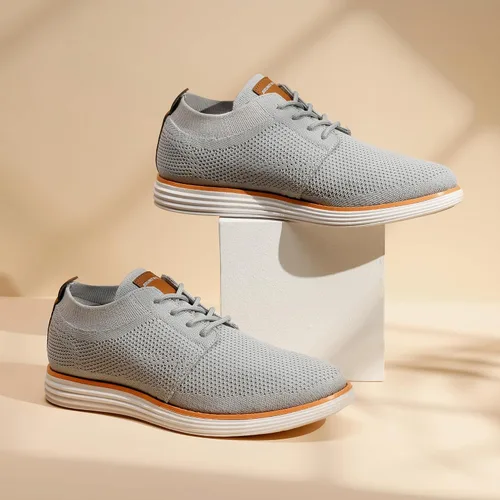 Vista 9 de Bruno Marc Zapatillas de malla para hombre Oxfords ligeras