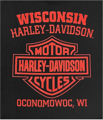 Vista 2 de Harley-Davidson Keen Glow B&S - Camisa muscular de algodón sin mangas para hombre, color negro