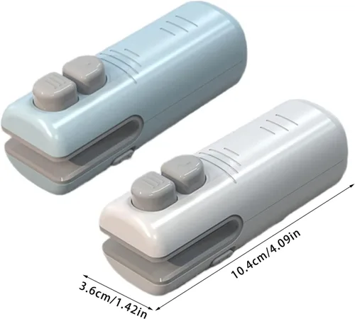 Vista 4 de Vacuum Sealer Machine Multifunctional Food Bag Storage Vacuum Sealing Bag Cutter Bottle Opener for Home Preservation Sealer Blue