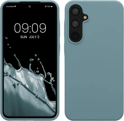 Vista 101 de kwmobile Funda Compatible con Samsung Galaxy A14 5G - Funda de teléfono de TPU y silicona con acabado suave - Verde Lima