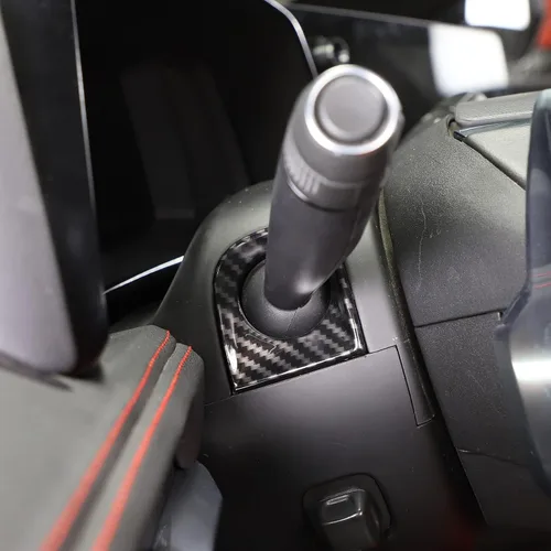 Vista 3 de Daeiclru Cubierta para base de barra de volante compatible con Chevrolet Corvette C8 2020-2023, accesorios de decoración para volante de automóvil