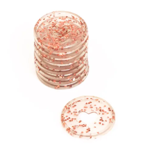 Vista 9 de Craftelier - Anillos de Disco M Metálicos con Corte de Troquel en Forma de Corazón para Encuadernación de Scrapbooking para Planners, Agendas