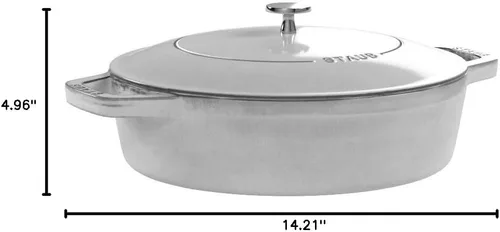 Vista 4 de STAUB Chistera de hierro fundido, gris grafito, 28 cm