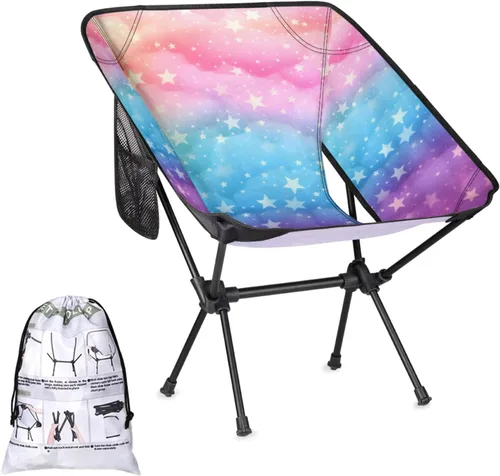 Vista 15 de Honeybaby Silla plegable de camping con mariposa, sillas de camping, ligeras, portátiles, sillas plegables para exteriores, para camping, viajes