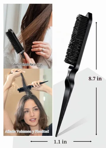 Vista 7 de AnWoor - 4 cepillos de borde para el cabello, barra de cera para el cabello, cepillo de pelo liso para alisar el cabello del bebé, peines de cola