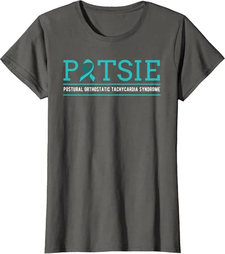 Vista 50 de POTS Dysautonomia Turquoise Ribbon Autonomic Dysfunction T-Shirt Asphalt Grey