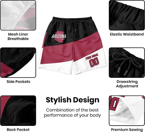 Vista 3 de Pantalones cortos de fútbol personalizados para hombre, regalos para hombres, casual, ciudad, jóvenes, aficionados, pantalones cortos deportivos
