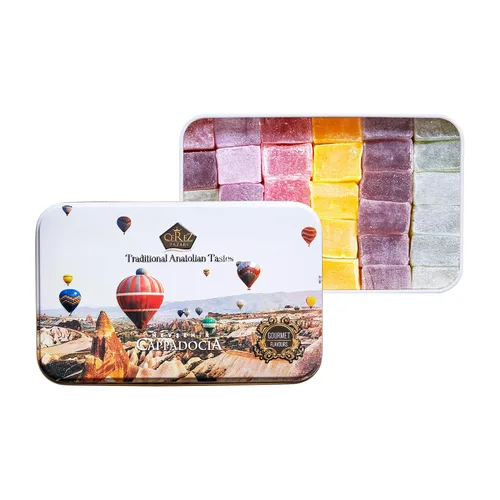 Vista 2 de Cerez Pazari Cesta de Regalo de Dulces Turcos, Postre Lokum de Lujo, Regalos de Comida Corporativa Gourmet de Navidad y Fiestas en Elegante Caja