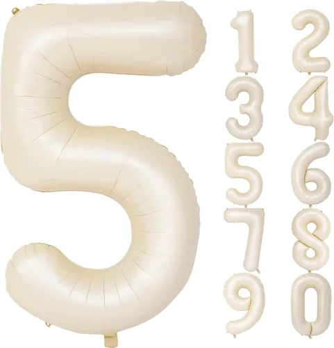 Vista 114 de Globos gigantes de números negros de 40 pulgadas, globos de aluminio de Mylar con helio para cumpleaños, globo número 0 para decoración de fiestas