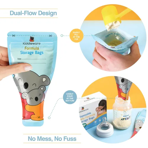 Vista 3 de Paquete de 30 bolsas de almacenamiento de fórmula para bebés, dispensador, contenedor desechable para fórmula para bebés