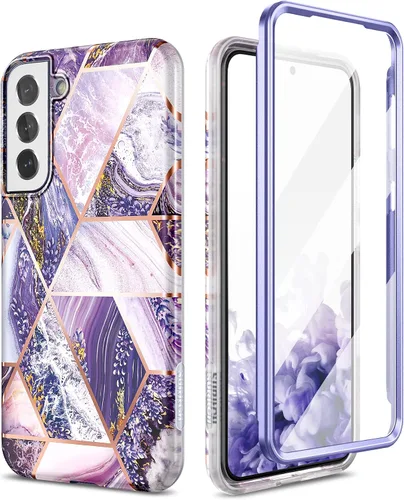 Vista 8 de SURITCH Funda para Samsung Galaxy S22 Plus, [protector de pantalla integrado] Protección de cuerpo completo a prueba de golpes, resistente, delgada