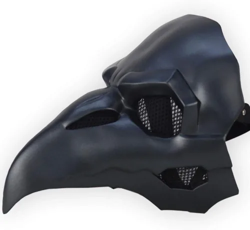 Vista 4 de Rulercosplay - Máscaras medievales para disfraz de pájaro de la peste medieval