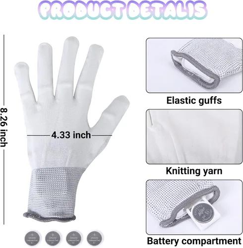 Vista 7 de Cool Fun Toys for 3-12 Year Old Boys Girls Flashing LED Light Gloves Glow Gloves Autism Toys for Age 3-12 Boys Girls Birthdays Halloween Christmas
