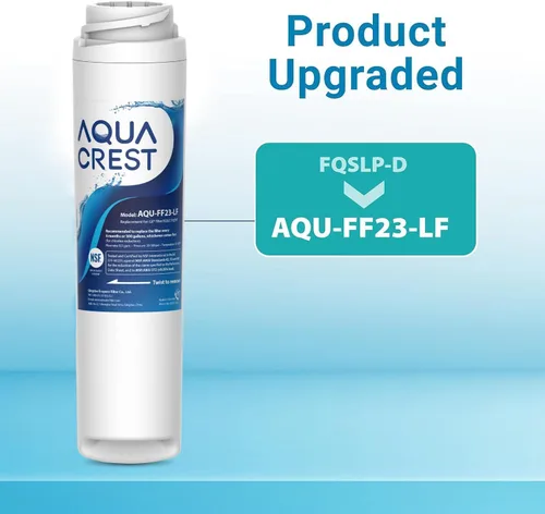 Vista 2 de AQUACREST FQSLF Filtro de agua para debajo del fregadero, repuesto para GE FQSLF, FQSVF y GXSV65R, GQSV65R, GXSV65F, GQSV65F, GXSL55R System
