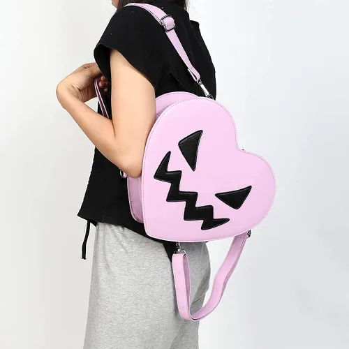 Vista 3 de Halloween Jack o linterna mochila calabaza bolsa regalos para adolescentes niñas mujeres, talla única, PúrpuraOmbre Force.