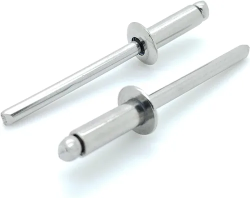 Vista 8 de BCP Fasteners 100 remaches ciegos de acero inoxidable 304 (#6-8) 3/16" diámetro x 1/2" agarre (BCP181)