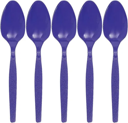 Vista 14 de Fun Express - Cucharas de plástico negras (50 piezas) - Suministros para fiestas - Vajilla sólida - Cubiertos - 50 piezas