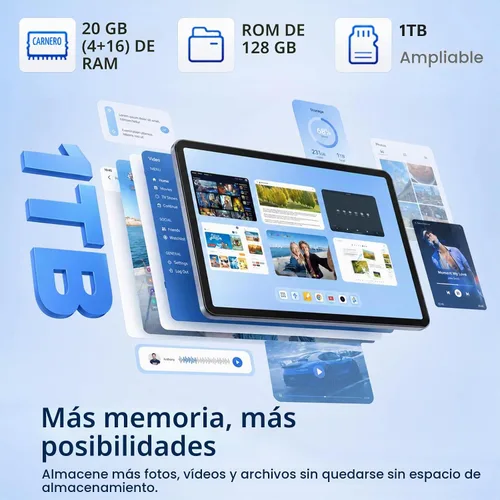 Vista 8 de SVITOO Android Tablet 10 Inch, 20GB RAM 128GB ROM Expandable WiFi 6 Blue