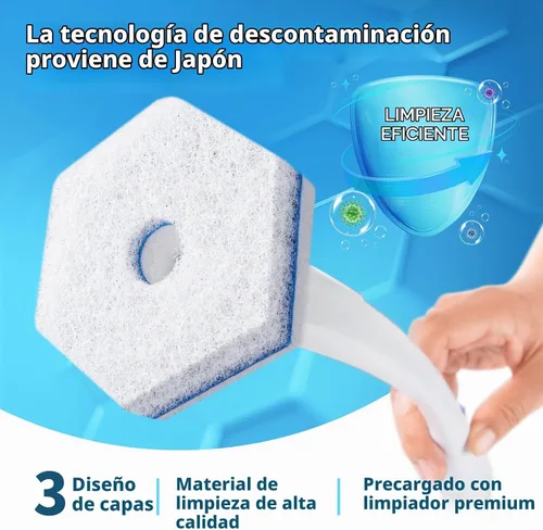 Vista 2 de Recambios de cepillo limpiador de inodoro oshang, almohadillas de recambio de inodoro, cabezas de cepillo de inodoro desechables para limpieza
