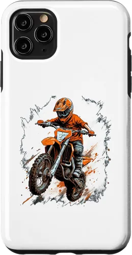 Vista 11 de iPhone 15 moto de motocross coloridas bicicletas para niños caso