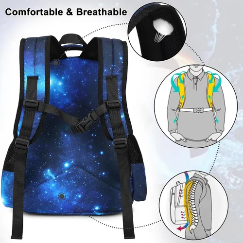 Vista 8 de CAMTOP Mochila escolar para niños, niñas y niños con lonchera para jardín de infantes y primaria, juego de bolsa de libros para edades de 4 a 10 años
