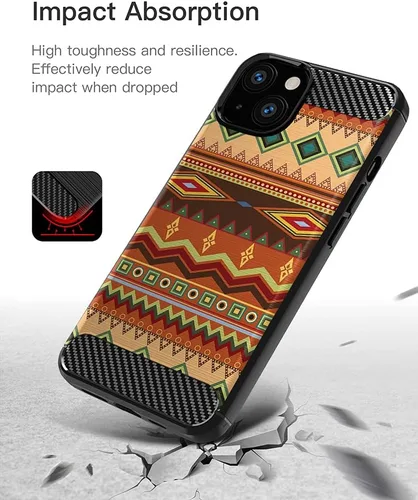 Vista 2 de CasesOnDeck - Funda compatible con Apple iPhone 13 Mini/iPhone 13 Mini, funda de diseño, delgada, negra, flexible, elegante, protección contra