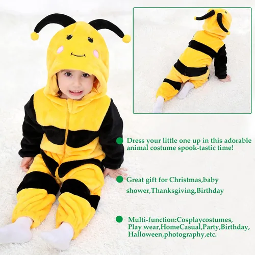 Vista 7 de TONWHAR Baby Boy's Girl's Animal Bodysuit Infant And Toddler's Romper Jumpsuit Halloween Costume Partywear