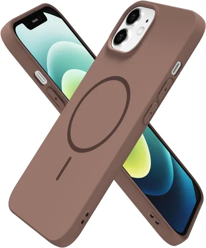 Vista 89 de Oakxco Funda de Silicona Mag Safe para iPhone 12 Pro Max, Funda Magnética Delgada y Fina Compatible con Carga Inalámbrica MagSafe, Bonita Funda