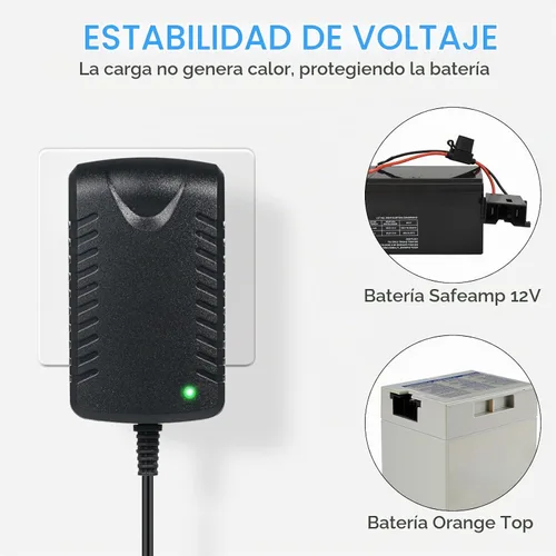 Vista 2 de Cargador de batería de 12 V para reemplazo del cargador de ruedas