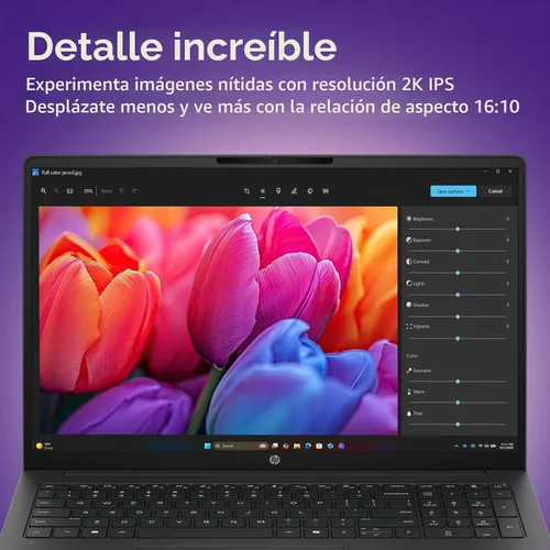 Vista 3 de HP OmniBook 3 16 pulgadas 2K nuevo modelo portátil con Microsoft 365, Qualcomm 8-Core CPU para Copilot+, 16 GB de RAM, SSD de 1 TB, teclado