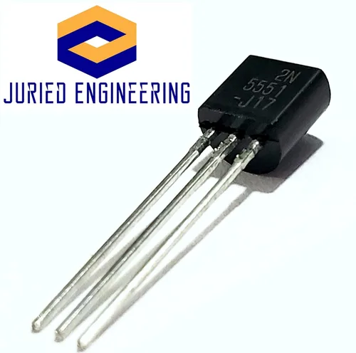 Vista 2 de 2N5551 Transistor único bipolar (BJT), NPN, 160 V, 150 MHz, 625 mW, 600 mA, 80 hFE (paquete de 5)