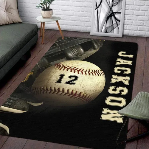 Vista 11 de Alfombra deportiva para jugador de béisbol, alfombra deportiva para dormitorio, 2 x 3, 3 x 5, 4 x 6, 5 x 8, antideslizante, para pasillo, deportes