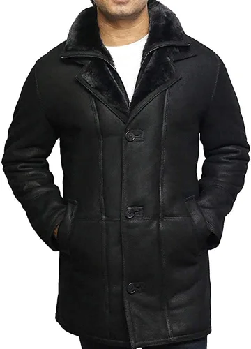 Vista 3 de BRANDSLOCK Gabardina de piel de oveja auténtica para hombre