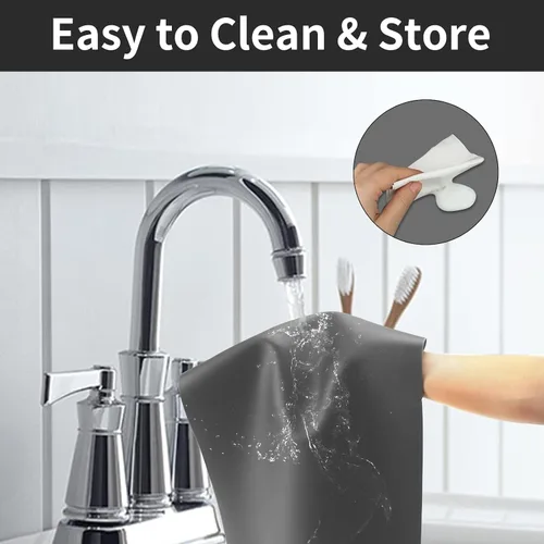 Vista 5 de Tapete de silicona súper grande, 120 x 24 pulgadas, tapete de silicona para encimera de cocina, tapete antideslizante resistente al calor, tapete