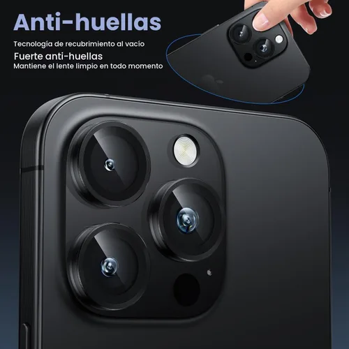 Vista 4 de WSKEN Protector de lente de cámara para iPhone 16 Pro/iPhone 16 Pro Max - [Modelo de disparo original] Protector de pantalla de cámara de vidrio