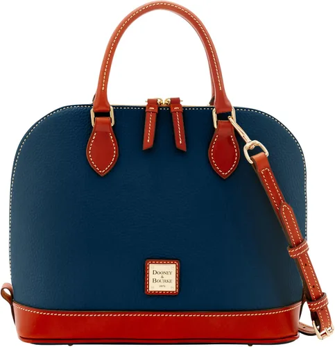 Vista 10 de Dooney & Bourke - Bolso con cremallera para mujer, de cuero flor con textura granulada, grande y con correa ajustable y extraíble para el hombro