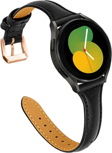 Vista 24 de JOYOZY Correa de cuero compatible con Samsung Galaxy Watch 6/7/FE/5/4 de 40 mm, 44 mm, Active (40 mm)/2 (40 mm) (44 mm), correa de muñeca delgada