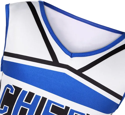 Vista 4 de Koatobbor Girls Cheerleader Costume Cheerleading Outfit Dress for Halloween Party Birthday Gift 3-9Years
