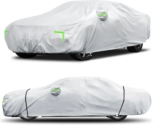 Vista 14 de Funda de auto para Tesla Model 3 2017-2026, 6 capas de cubierta impermeable para todo tipo de clima, cubierta exterior completa para exteriores