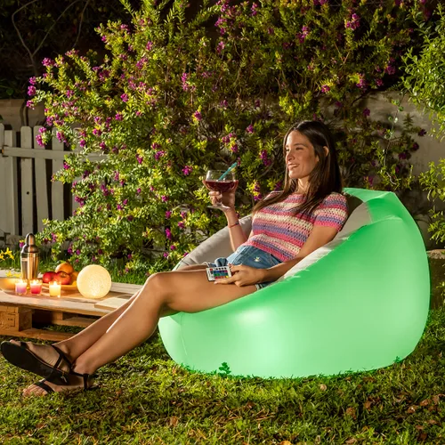 Vista 2 de Sillón Hinchable con LED Multicolor y Mando Chight InnovaGoods