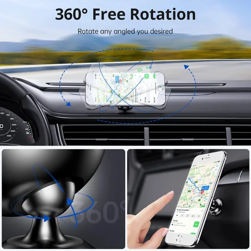 Vista 4 de SYNCWIRE Soporte magnético para teléfono de automóvil, para salpicadero, imanes fuertes ajustables de 360°, soporte para teléfono celular