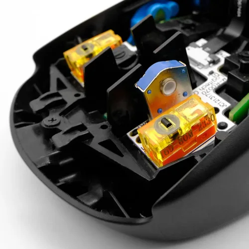 Vista 7 de TTC - Interruptor micro mouse dorado a prueba de polvo (4 unidades, oro a prueba de polvo), 0.74N, 80 millones de clics para mouse