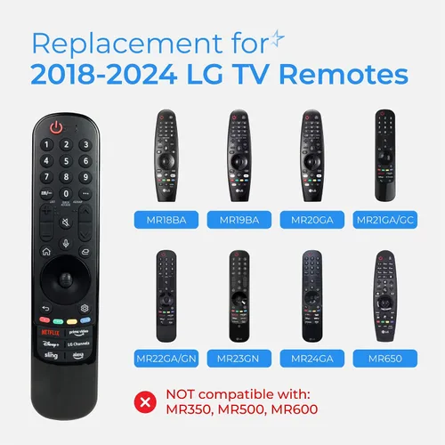 Vista 3 de BlueStars Control remoto por voz Magic para reemplazo de control de TV LG