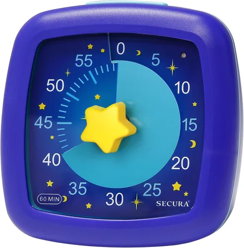 Vista 8 de Secura - Temporizador visual de 60 minutos, temporizador silencioso de estudio para niños y adultos, relojes de tiempo, temporizador de cuenta