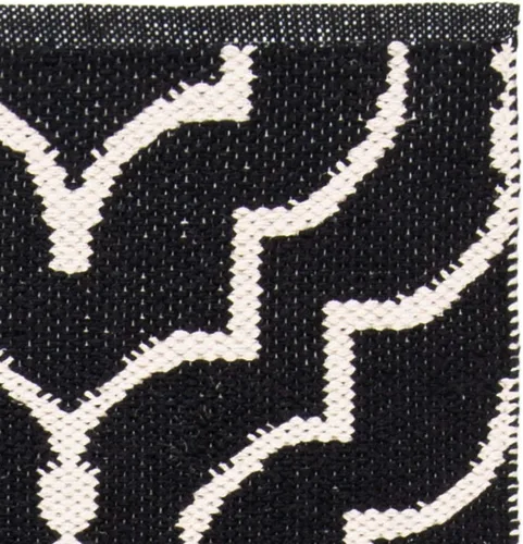Vista 5 de SAFAVIEH Colección Montauk - Alfombra de pasillo, 2 pies 3 pulgadas x 7 pies, color negro y marfil, algodón hecho a mano, ideal para zonas de alto